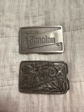 Sonalan and Aatrex Metal Belt Buckles - Vintage